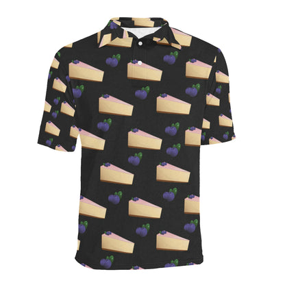 Cheesecake blueberry Pattern Print Design CK01 Men Polo Shirt