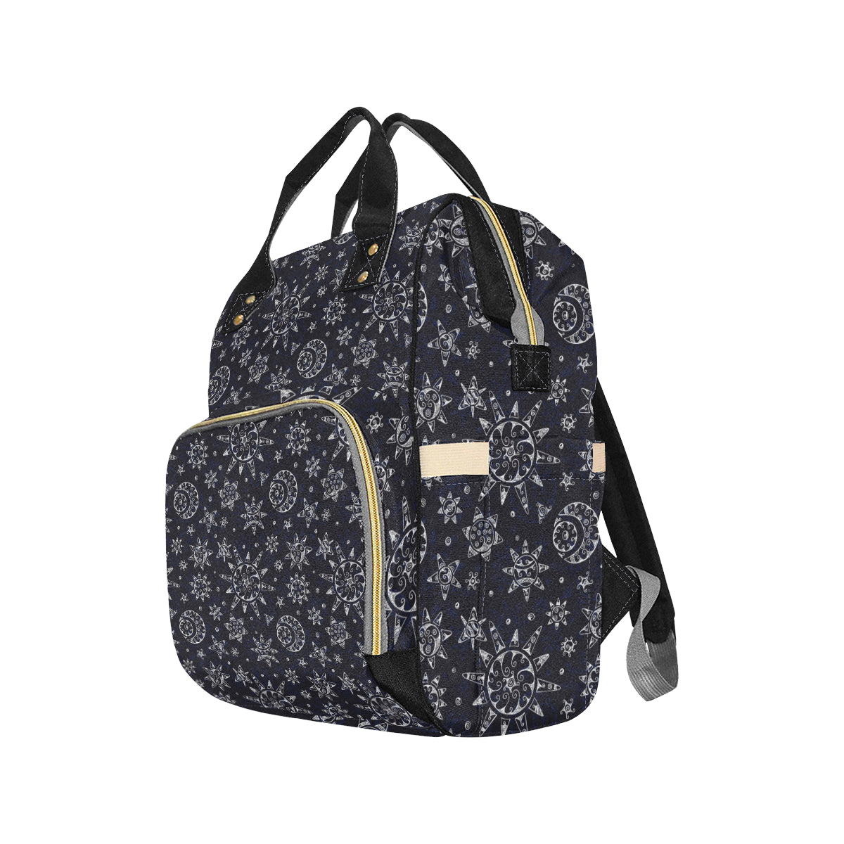 Sun Moon Pattern Diaper Bag Backpack
