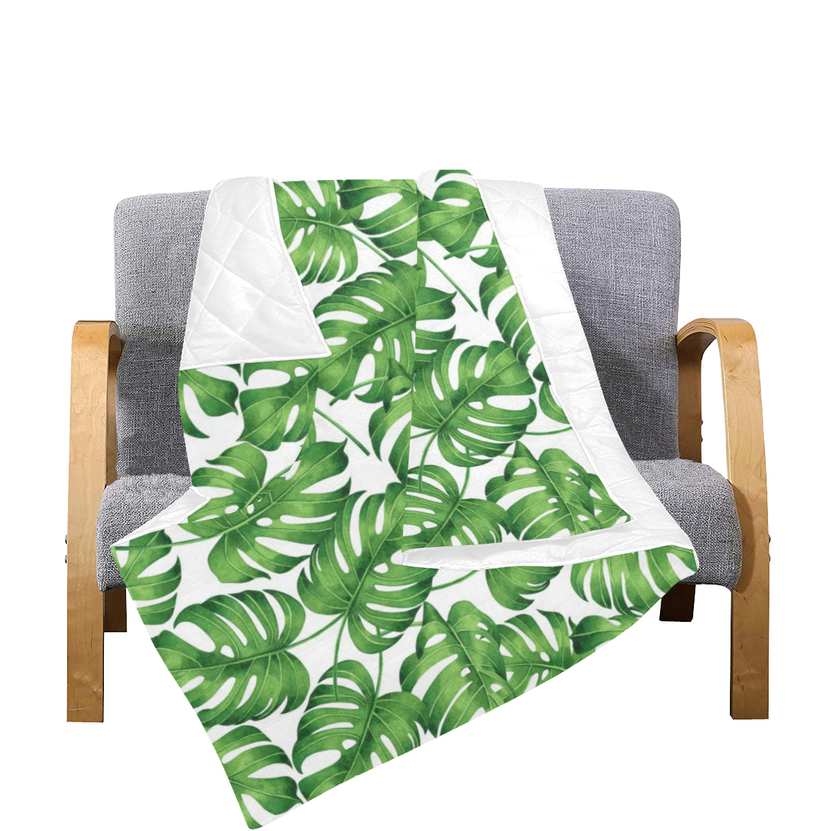 Palm Leaves Pattern Print Design PL08 Premium Quilt