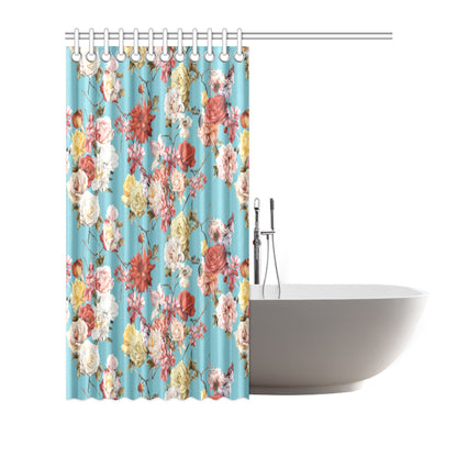 Summer Floral Pattern Print Design SF05 Shower Curtain