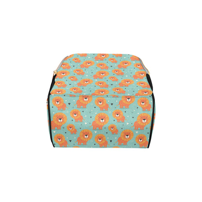 Lion Baby Pattern Print Design 03 Diaper Bag Backpack