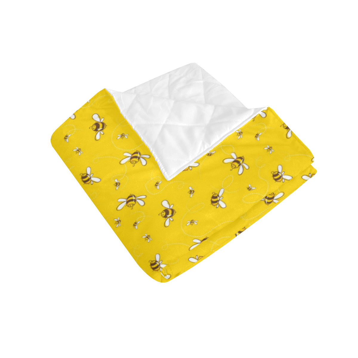Bee Pattern Print Design 05 Premium Quilt