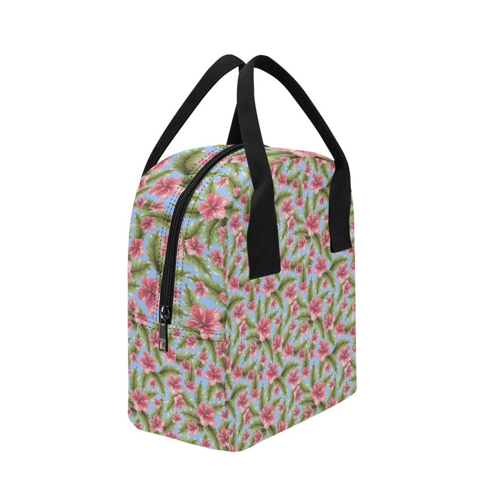 Tropical Flower Print Design LKS301 Insulated Lunch Bag