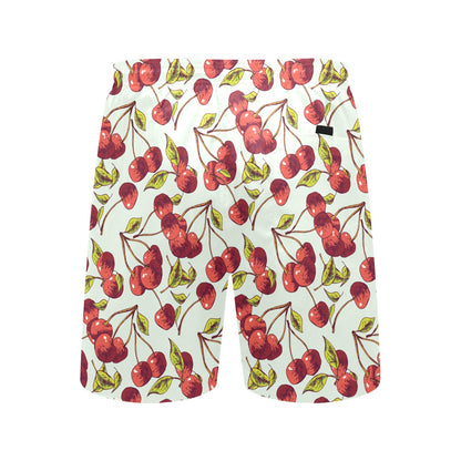 Cherry Hand Draw Men's Swim Trunks Beach Shorts