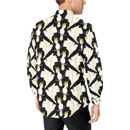 Cockatoo Print Design LKS402 Men's Long Sleeve Dress Shirt