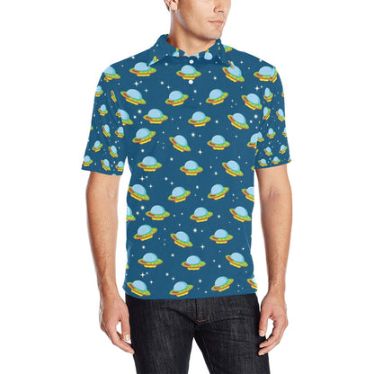 UFO Print Design LKS305 Men Polo Shirt