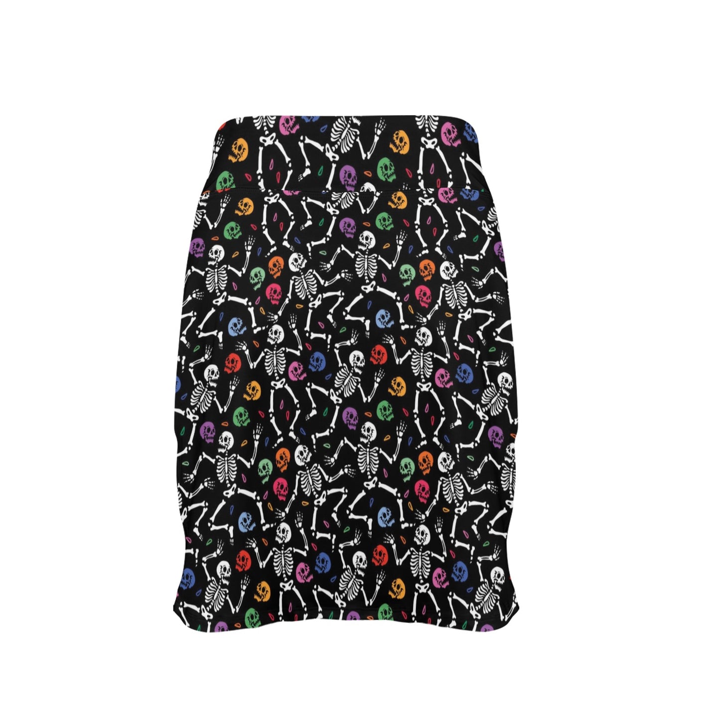 Skeleton Print Design LKS307 17" Golf & Pickleball Skort with Pockets