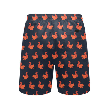 Squirrel Print Design LKS306 Men's Swim Trunks Beach Shorts