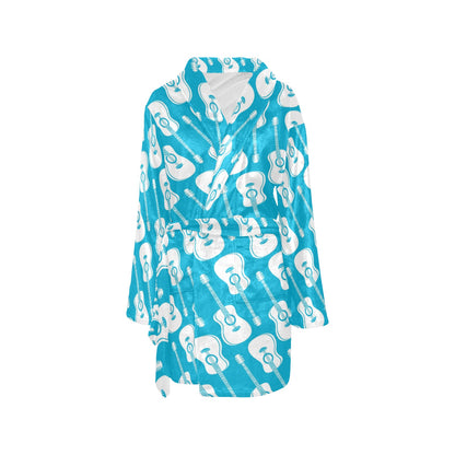 Acoustic Guitar Print Design LKS404 Women's Fleece Robe