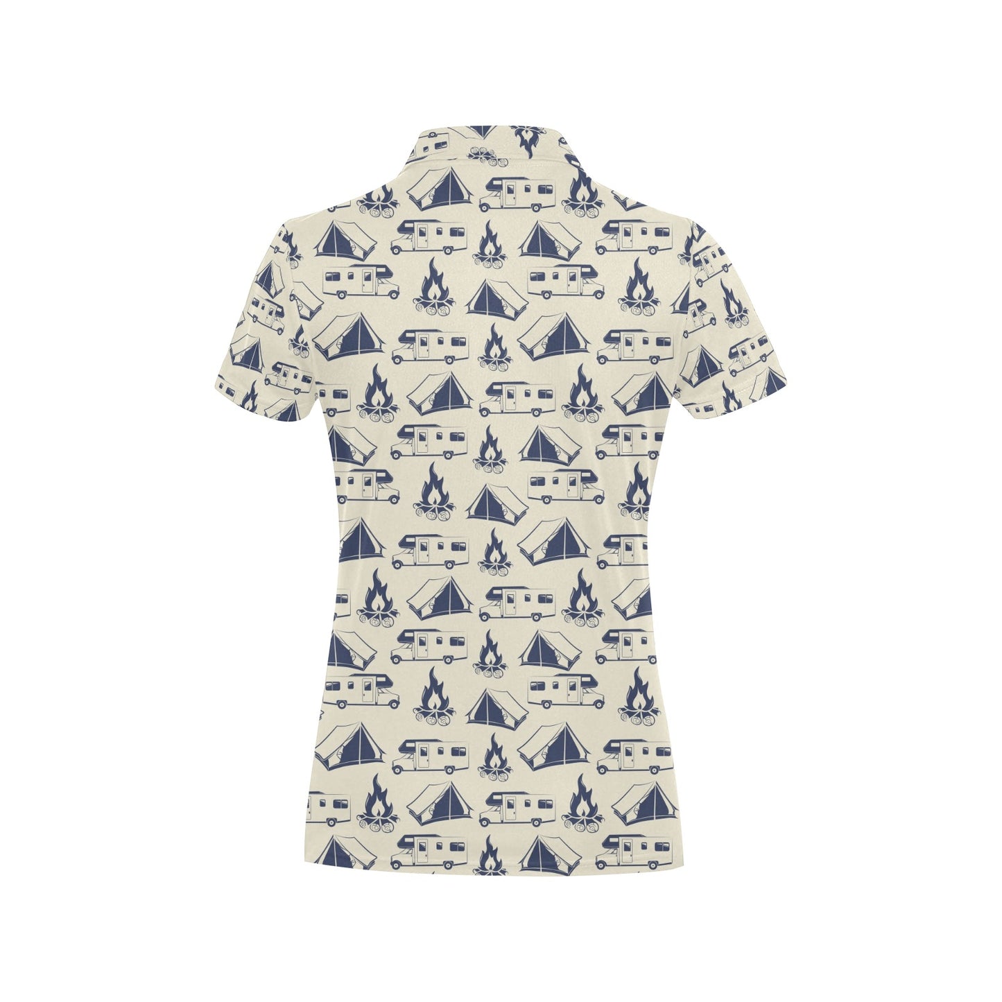 Campfire Pattern Print Design 01 Women's Polo Shirt