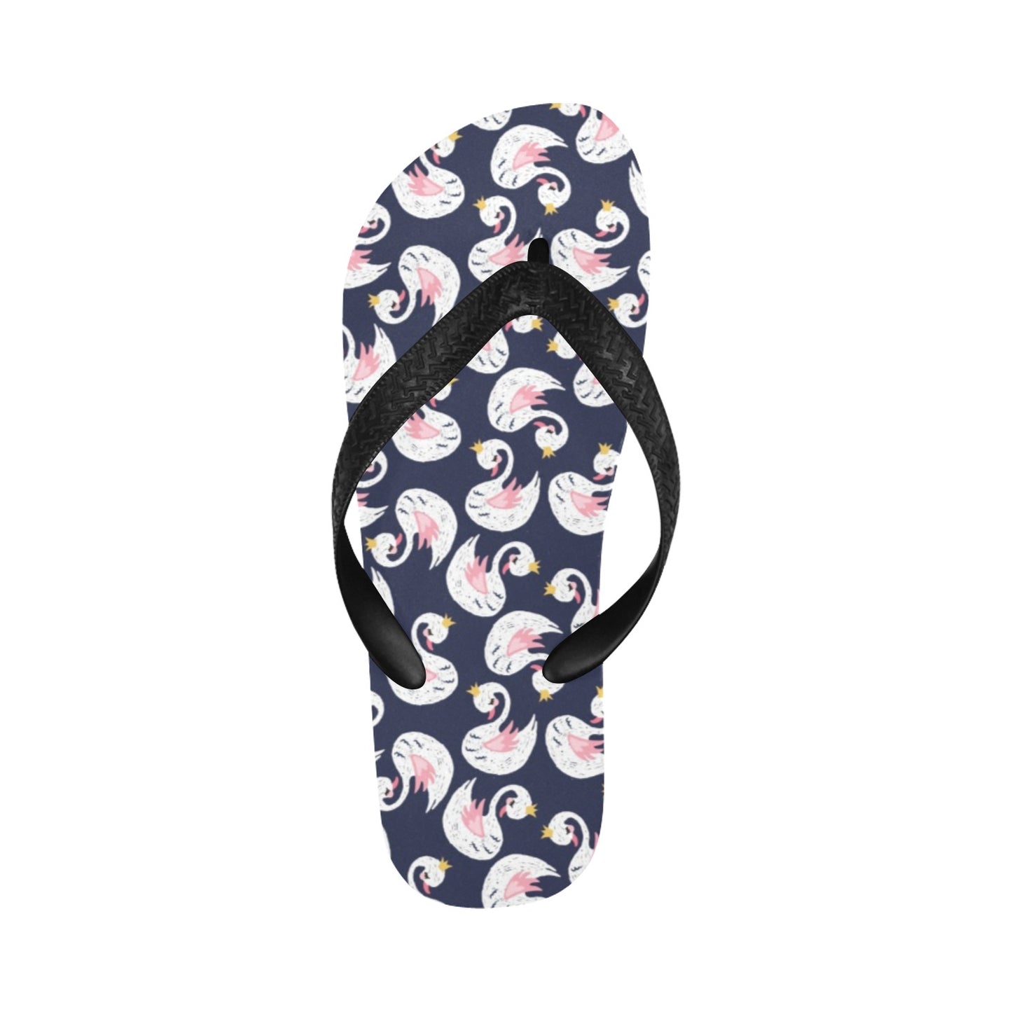 Swan Print Design LKS403 Flip Flops