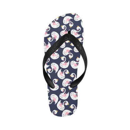 Swan Print Design LKS403 Flip Flops