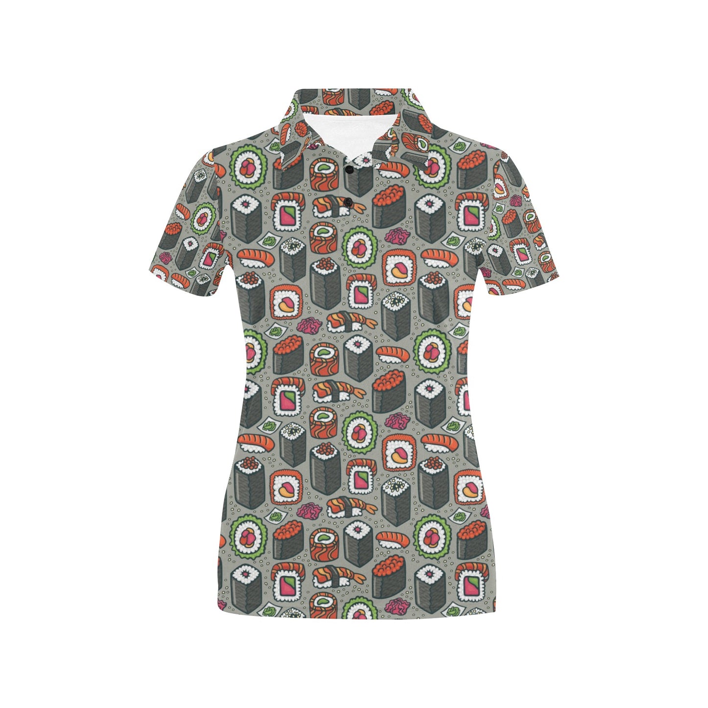 Sushi Print Design LKS301 Women's Polo Shirt