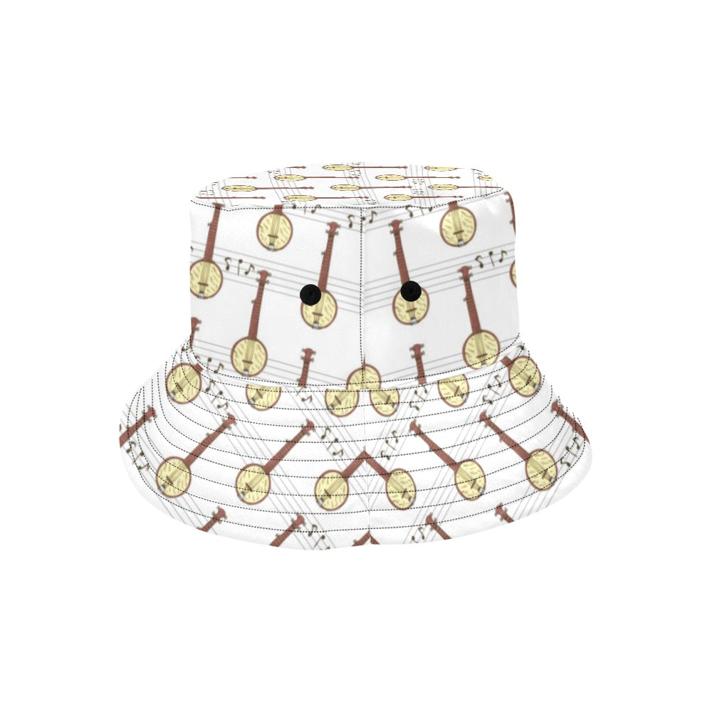 Banjo Print Design LKS402 Unisex Bucket Hat