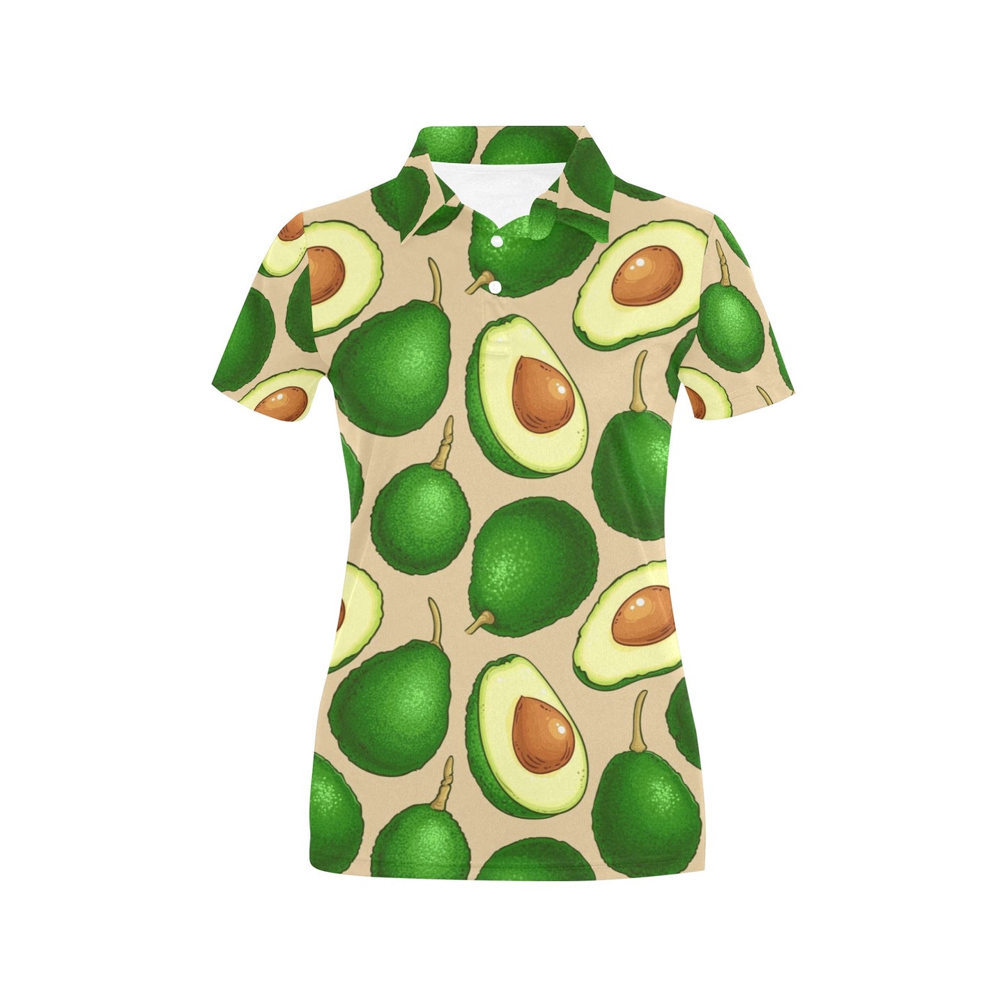 Avocado Pattern Print Design AC010 Women's Polo Shirt