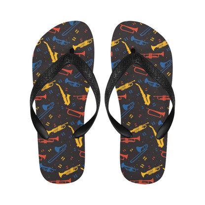 Saxophone Print Design LKS407 Flip Flops