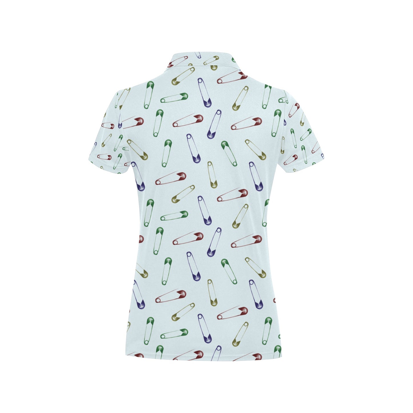Safety Pin Print Design LKS303 Women's Polo Shirt
