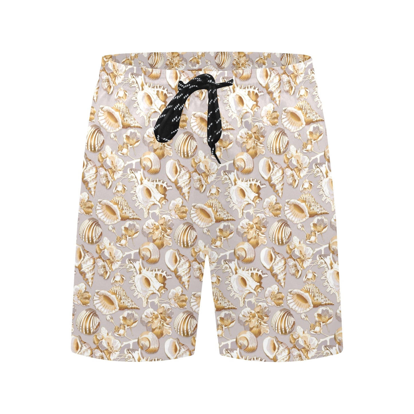 Seashell Print Design LKS309 Men's Swim Trunks Beach Shorts