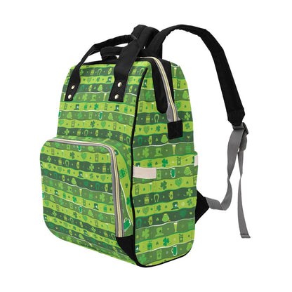 Shamrock Print Design LKS303 Diaper Bag Backpack