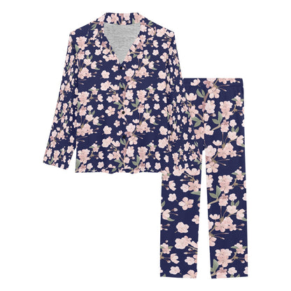 Sakura Print Design LKS301 Women's Long Pajama Set