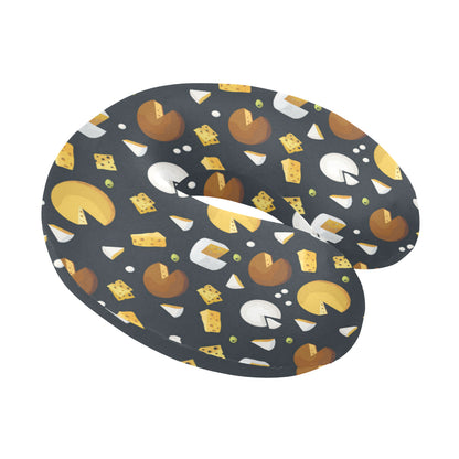 Cheese Pattern Print Design 03 U-Shaped Travel Neck Pillow