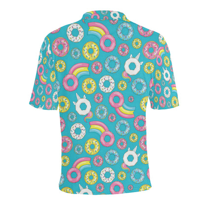Donut Pattern Print Design DN013 Men Polo Shirt