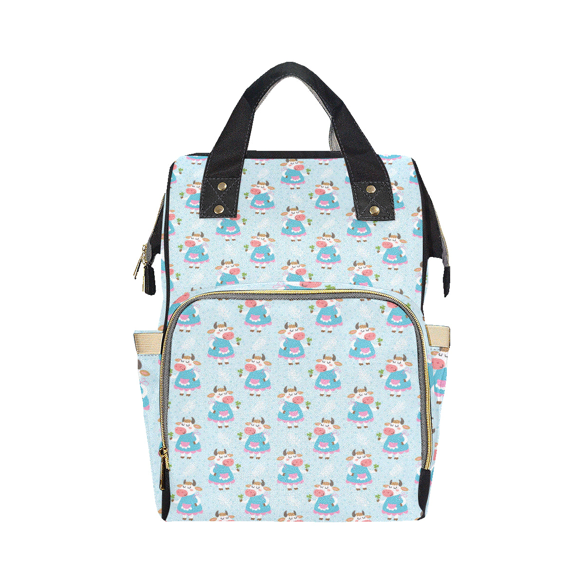 Cattle Happy Pattern Print Design 03 Diaper Bag Backpack