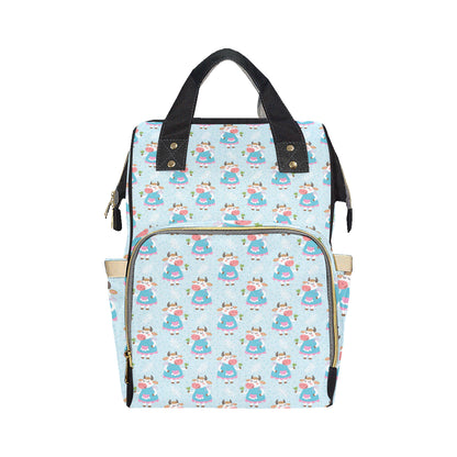 Cattle Happy Pattern Print Design 03 Diaper Bag Backpack