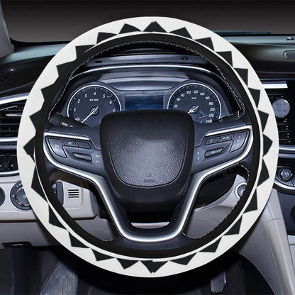 Samoan Pattern Print Design LKS303 Steering Wheel Cover with Elastic Edge