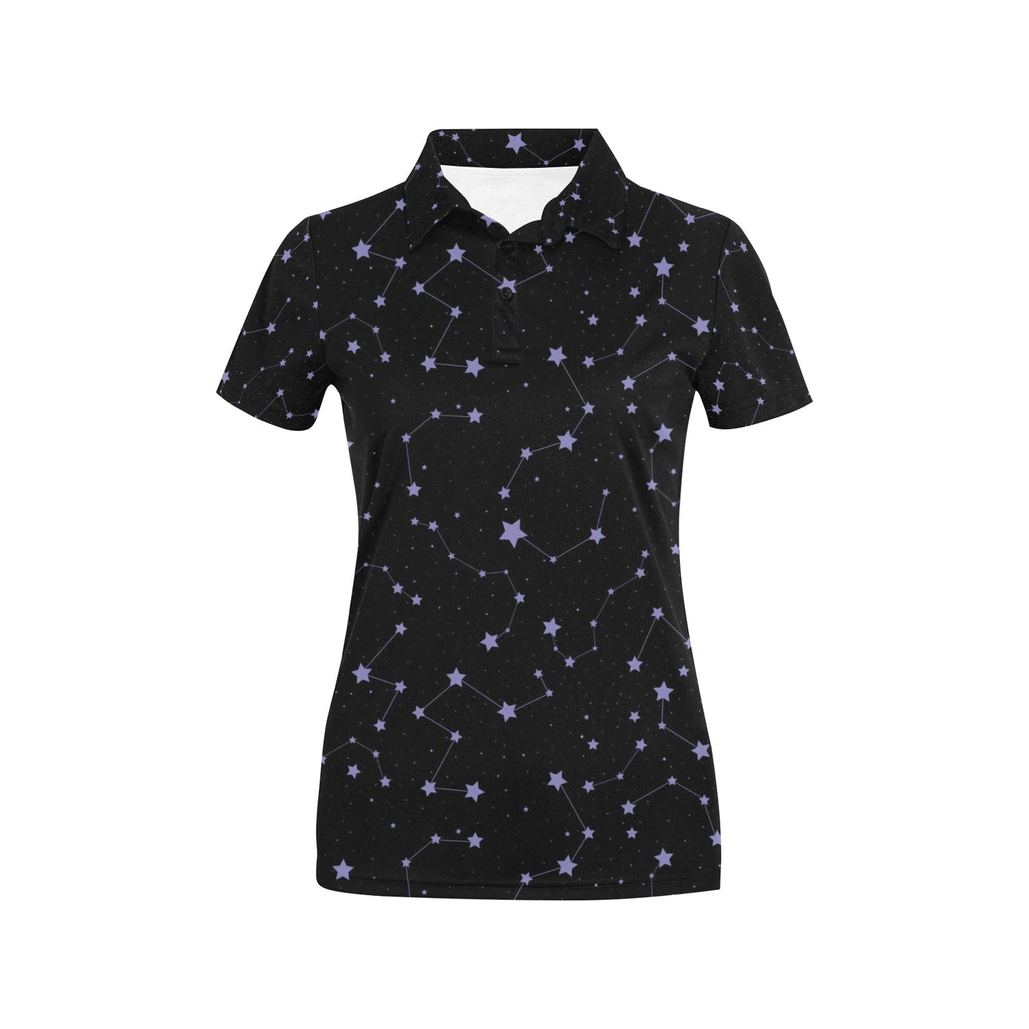 Star Print Design LKS303 Women's Polo Shirt