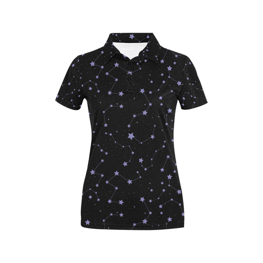Star Print Design LKS303 Women's Polo Shirt