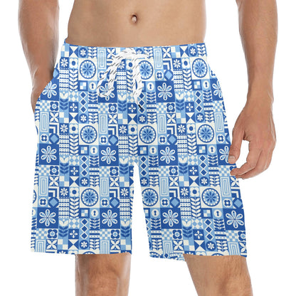 Swedish Print Pattern Men's Swim Trunks Beach Shorts