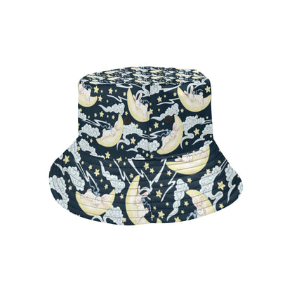 Rabbit Sleeping Pattern Print Design RB08 Unisex Bucket Hat