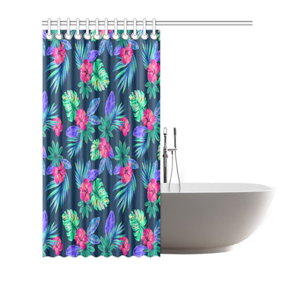 Tropical Flower Pattern Print Design TF09 Shower Curtain