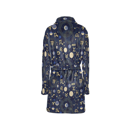 Zodiac Print Design LKS302 Women's Fleece Robe