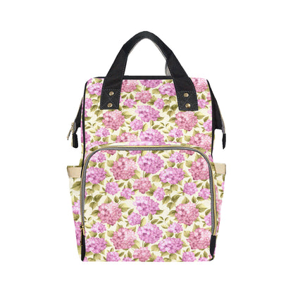 Hydrangea Pattern Print Design HD05 Diaper Bag Backpack