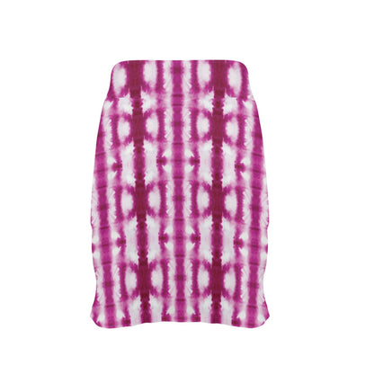 Tie Dye Dark Pink Print Design LKS303 17" Golf & Pickleball Skort with Pockets