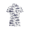 Great White Shark Pattern Print Design 02 Women's Polo Shirt