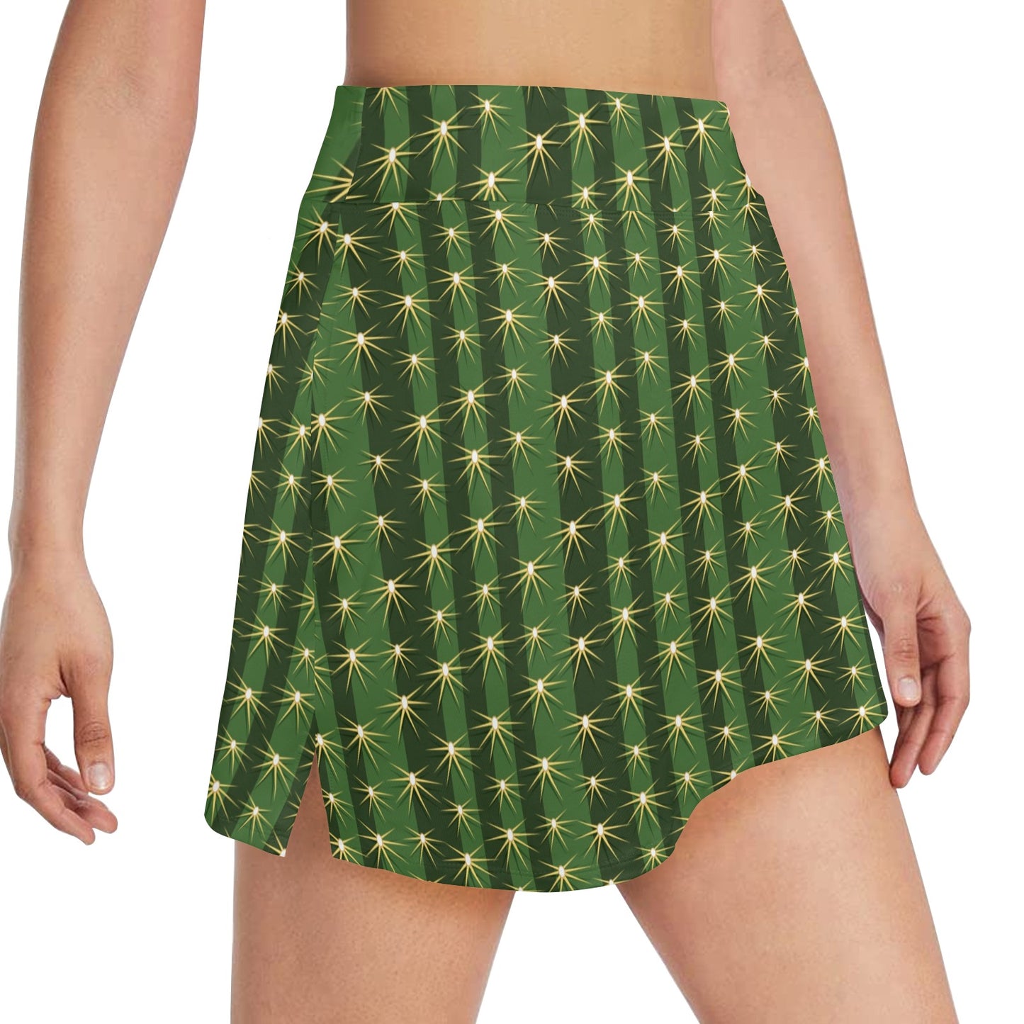 Cactus Skin Print Pattern 17" Golf & Pickleball Skort with Pockets