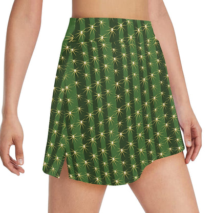 Cactus Skin Print Pattern 17" Golf & Pickleball Skort with Pockets