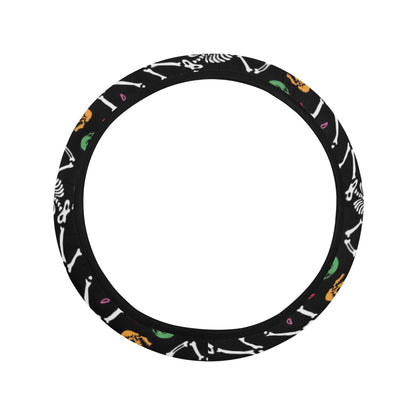 Skeleton Print Design LKS307 Steering Wheel Cover with Elastic Edge