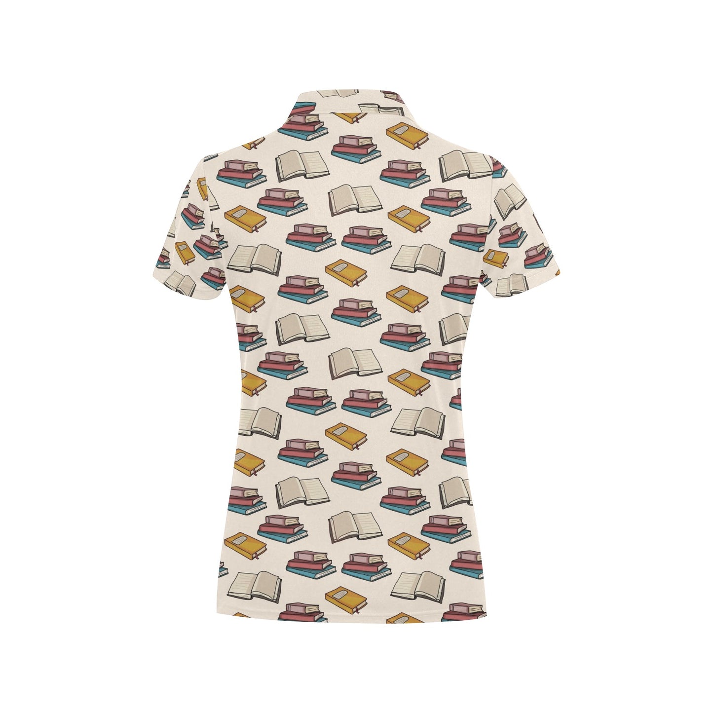 Book Pattern Print Design 04 Women's Polo Shirt