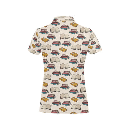 Book Pattern Print Design 04 Women's Polo Shirt