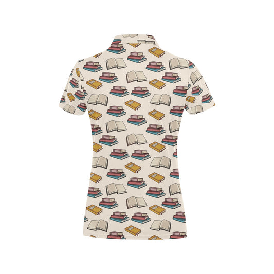 Book Pattern Print Design 04 Women's Polo Shirt