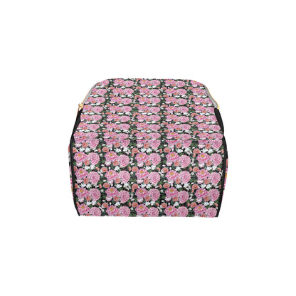 Dahlia Pattern Print Design 02 Diaper Bag Backpack