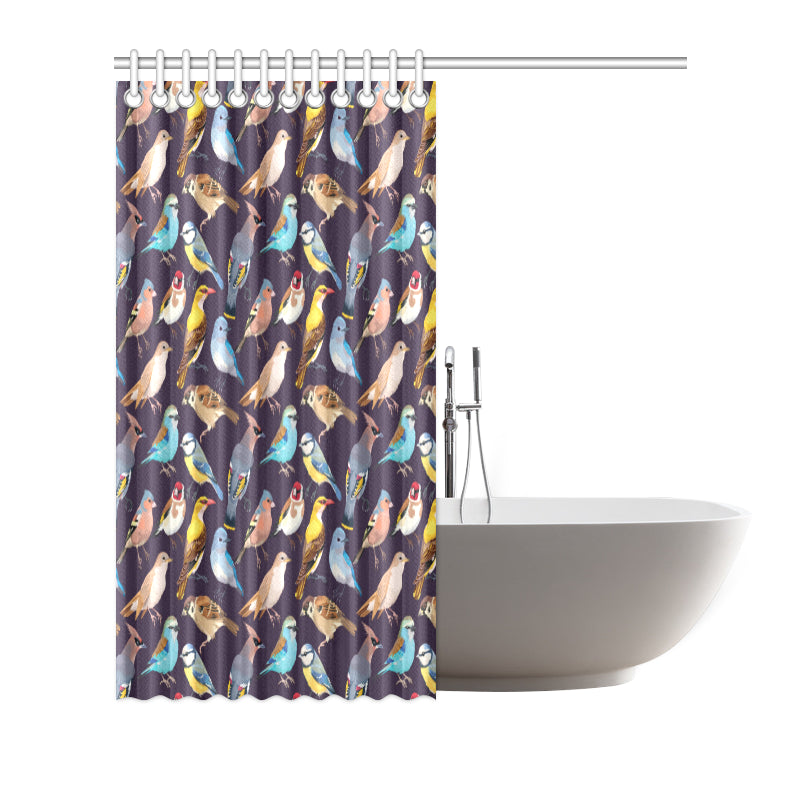 Bird Cute Print Pattern Shower Curtain