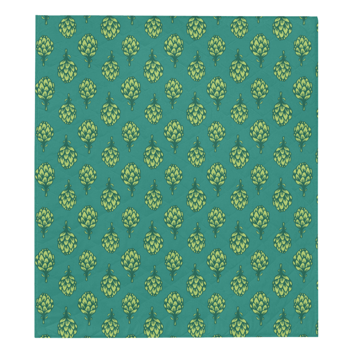 Artichoke Pattern Print Design 04 Premium Quilt