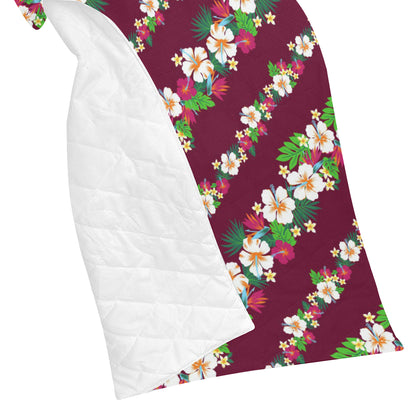 Hawaiian Themed Pattern Print Design H06 Premium Quilt
