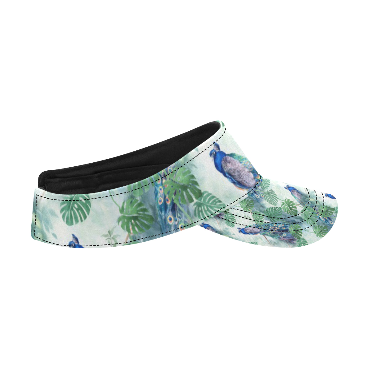 Peacock Pattern Print Design A02 Unisex Sun Visor