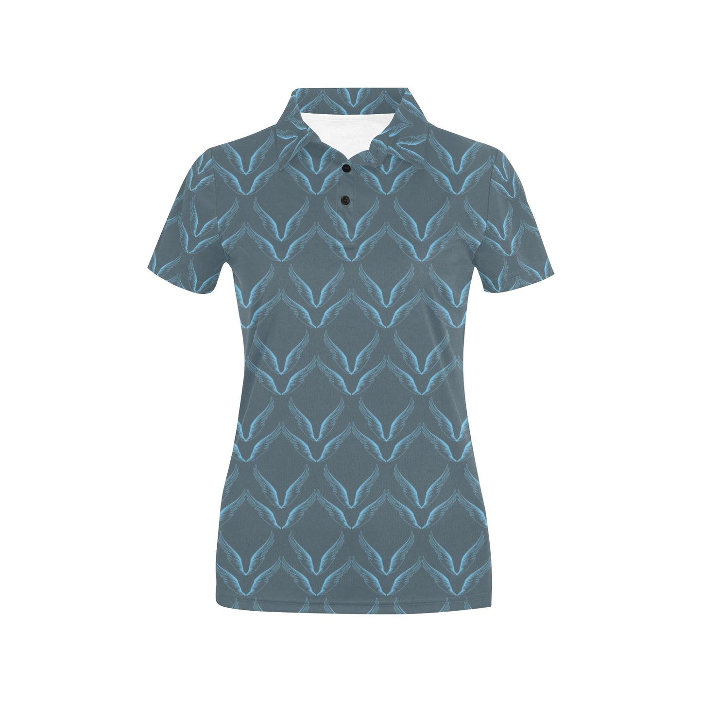 Angel Wings Pattern Print Design 04 Women's Polo Shirt